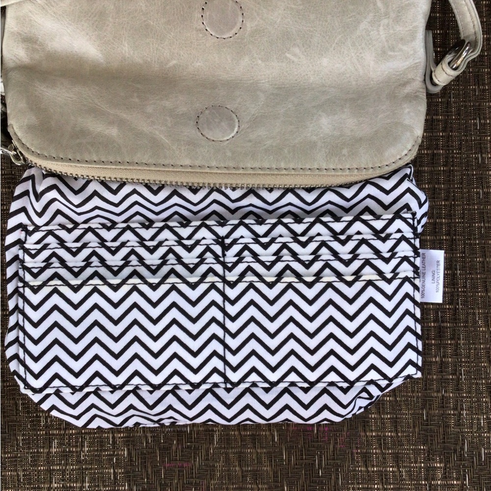 Hobo International Light Gray Leather Lexi Crossbody Bag View 6